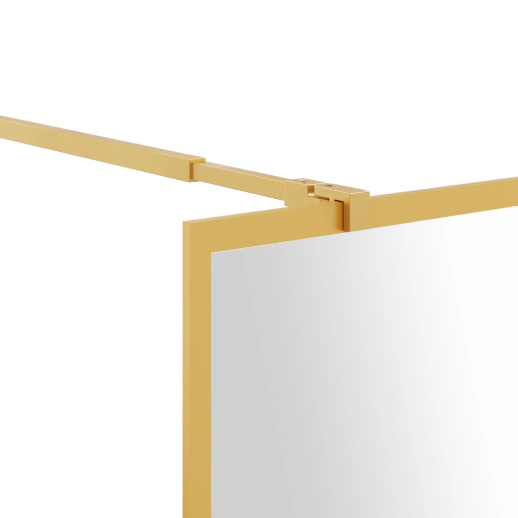Divisória de chuveiro | Ecrã de chuveiro 90x195 cm vidro transparente ESG dourado CFW73281 - 6