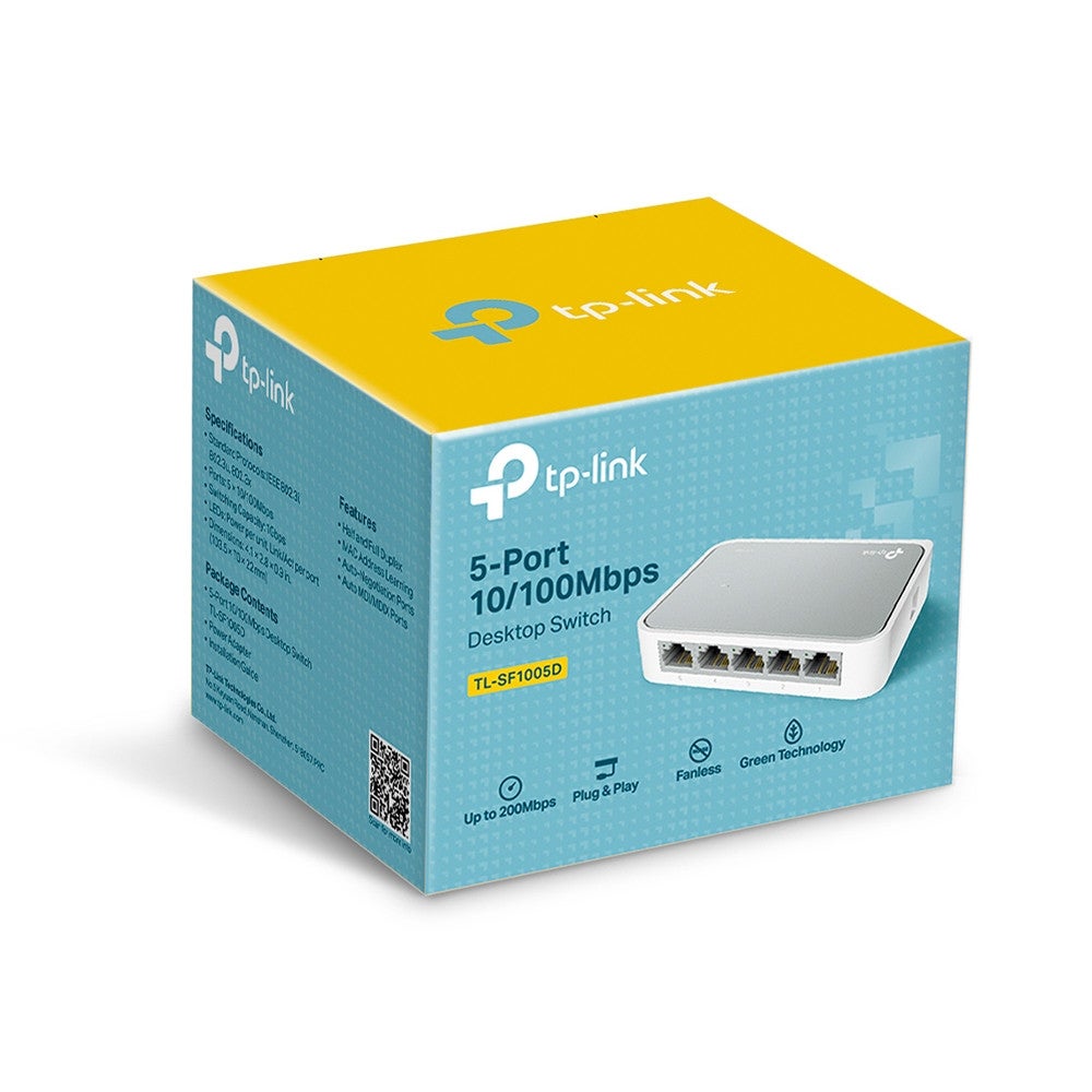 TP-LINK TL-SF1005D V15 commutateur réseau Géré Fast Ethernet (10/100) Blanc - 4