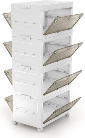 Organizer Per Cassetti Plastica - Set 8 Scatole Regolabili, Colore Antracite, Per Casa E Ufficio - Foto 6