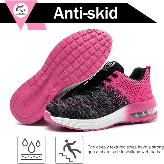 Chaussures de Sécurité unisexes à Bout en Acier - Anti-perforation, Légères, Respirantes pour l'Industrie et la Construction - 4