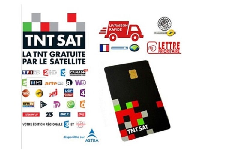 CARTE TNT SAT VALABLE 4 ANS - POUR SATELLITE ASTRA 19.2 - 3