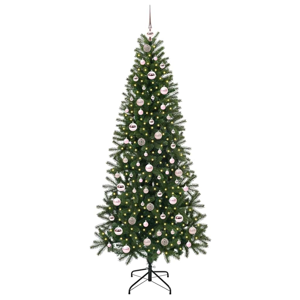 Sapin de Noël | Arbre de Noël artificiel avec 300 LED Vert 210 cm PE et PVC - 3