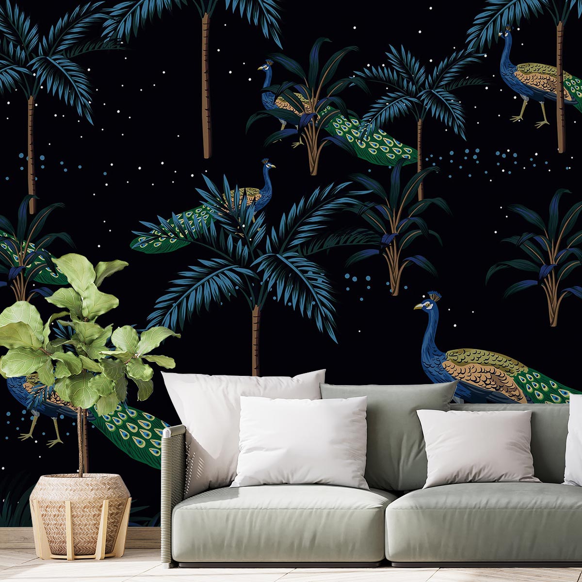 Carta Da Parati Vintage Texture Ventaglio Art Déco Anni '20 - Foto 13