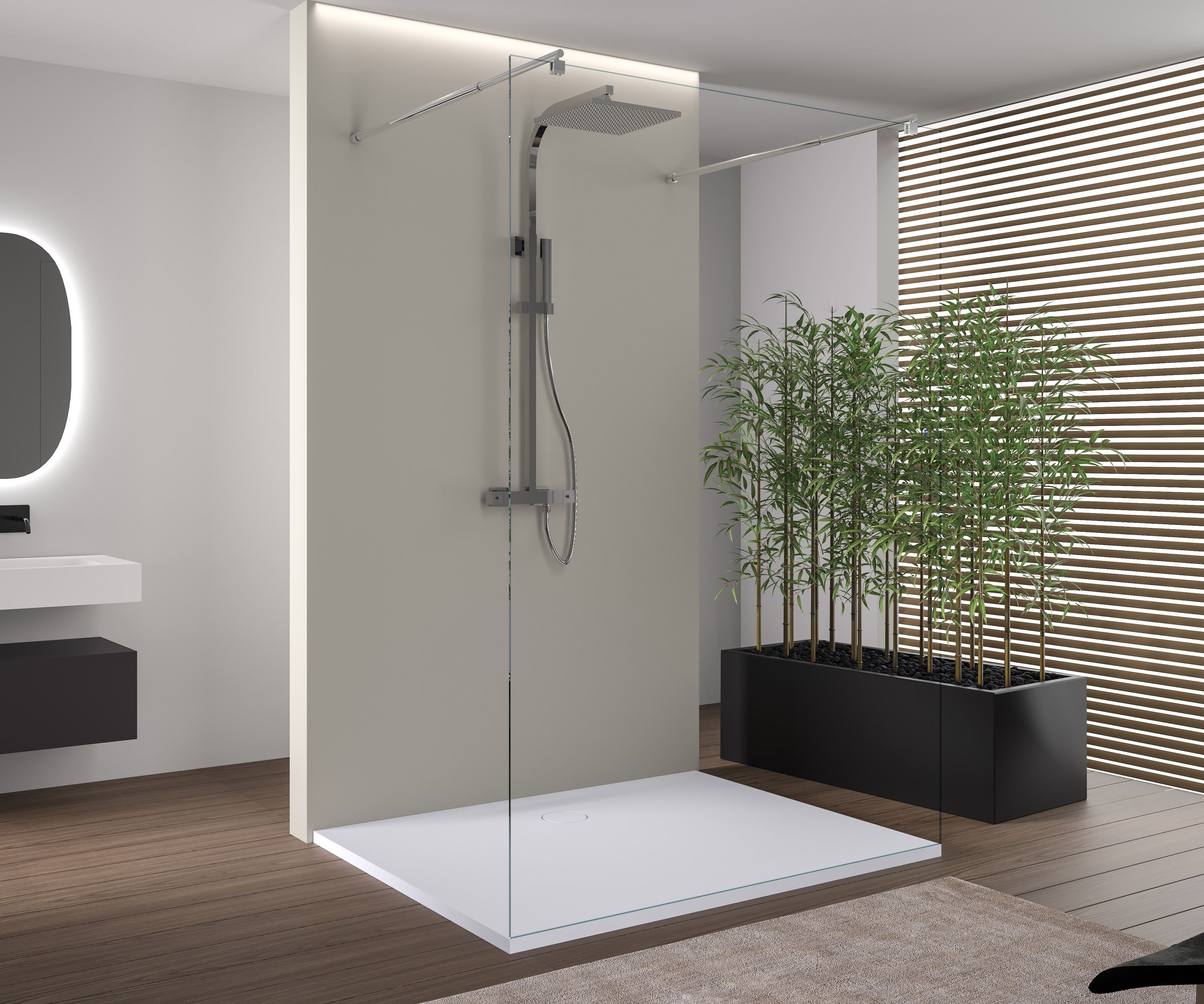 Douche Sans Porte Claboussure