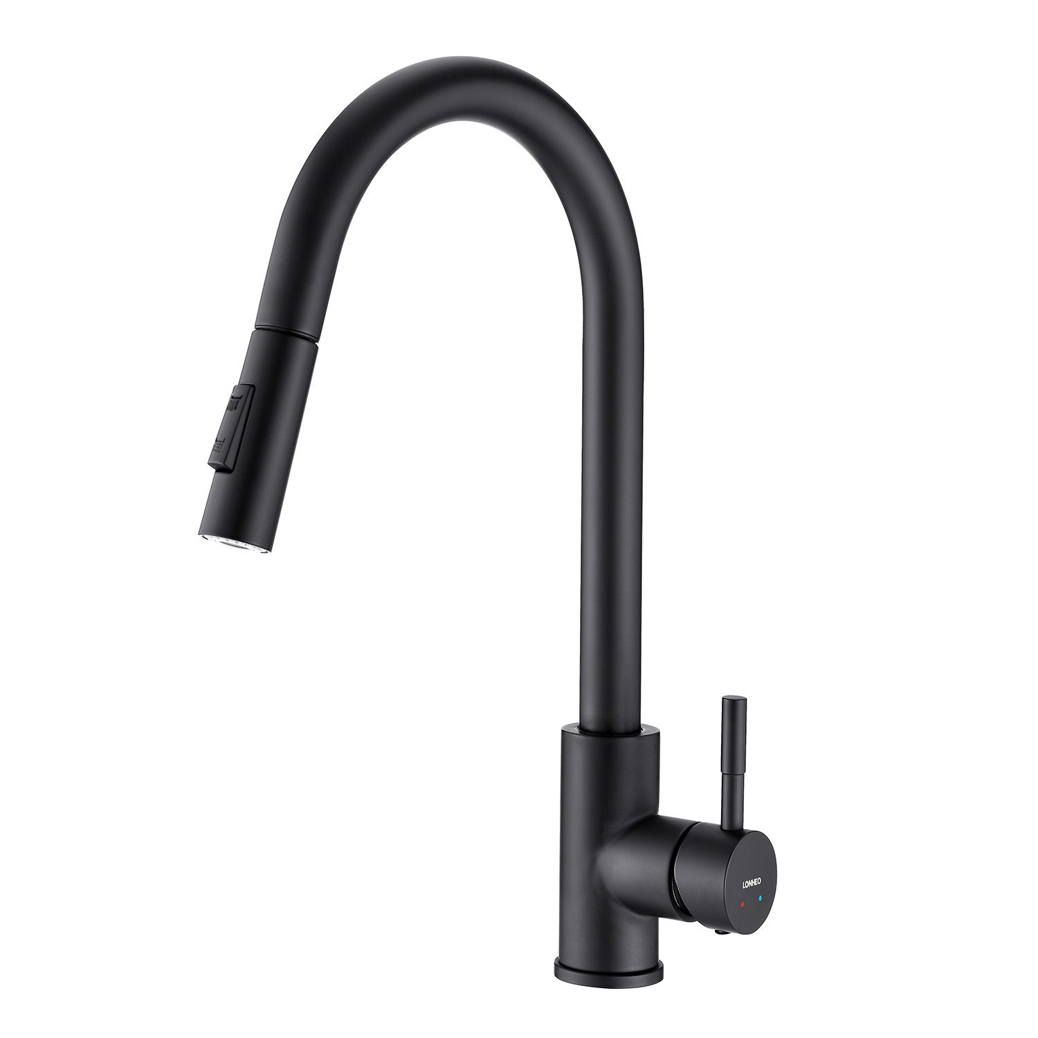 Robinet de Cuisine avec Douchette Extractible Mitigeur de Cuisine avec 2 Types de Jet D'eau Robinet d'évier en Inox Noir - 6
