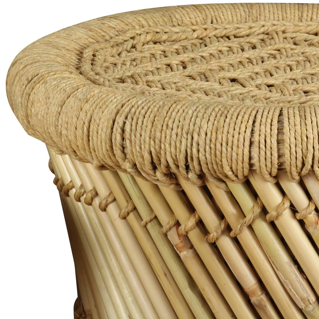 Maison Exclusive - Tabourets lot de 2 Bambou et jute - 8