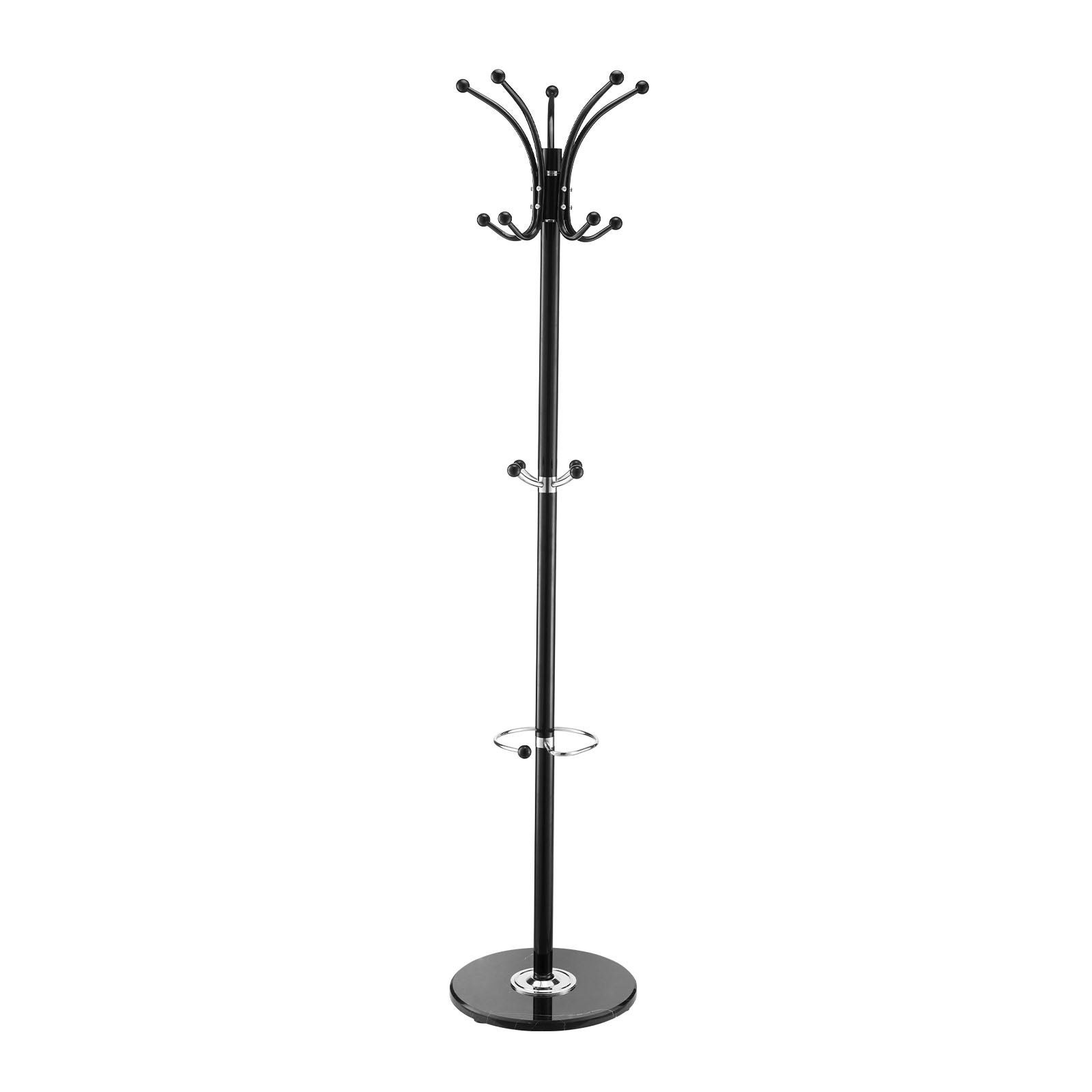 Portemanteau sur Pied VEVOR Portant à Vêtements avec Porte-parapluie, 14 Crochets, pour Entrée, Chambre, Salon, pour Suspendre Manteaux, Vestes, Sacs - 9