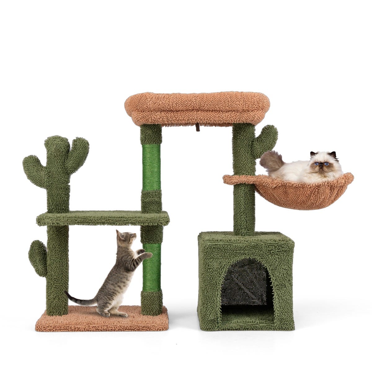 Arbre Chat Jouets Pour Chat 81 CM Forme Cactus Vert Multi niveaux Arbre Chat Jouets Pour Chat 81 CM Forme Cactus Vert Multi niveaux