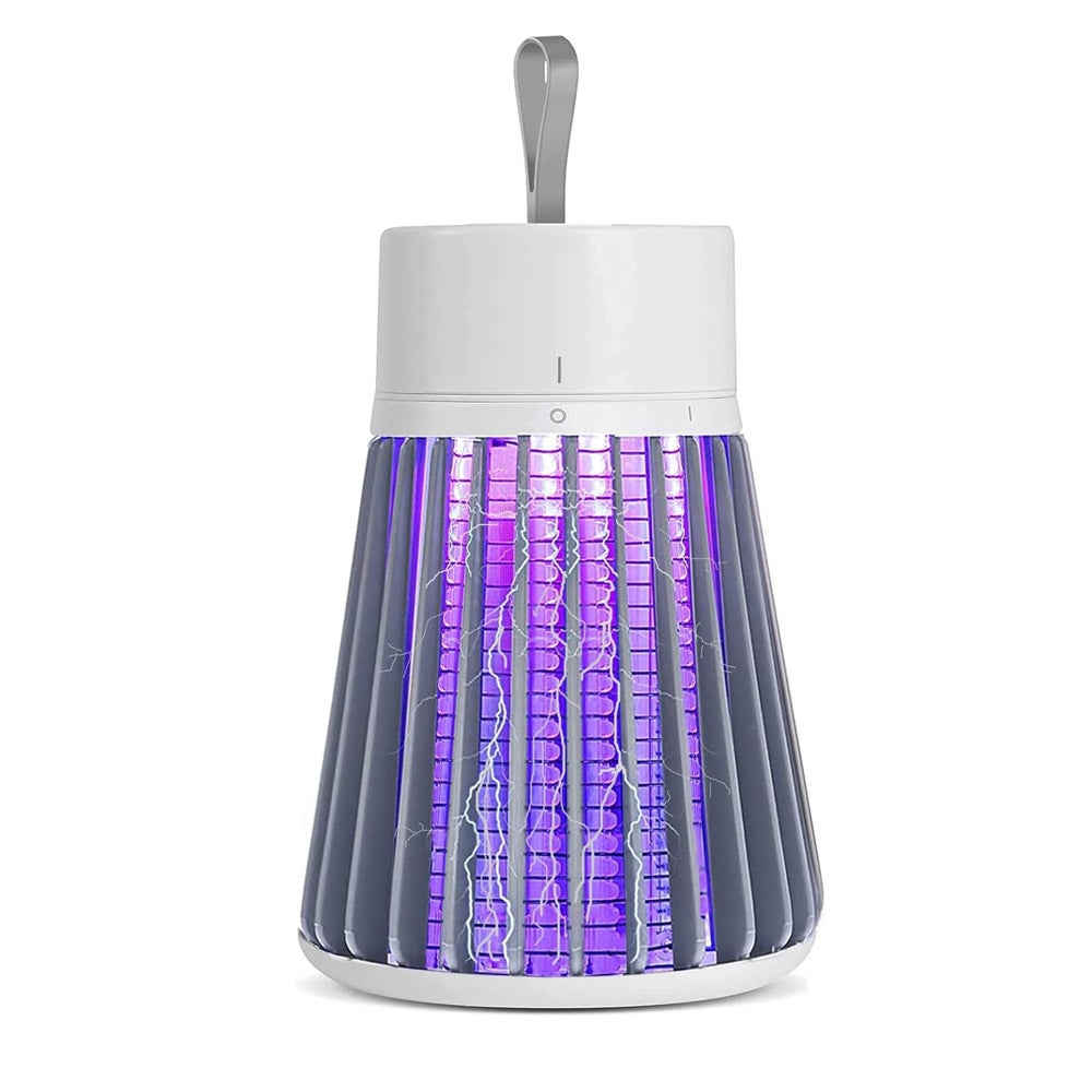 Elektryczna lampa UV przeciw komarom, ładowana przez USB, idealna na kemping, do użytku wewnątrz i na zewnątrz, biała