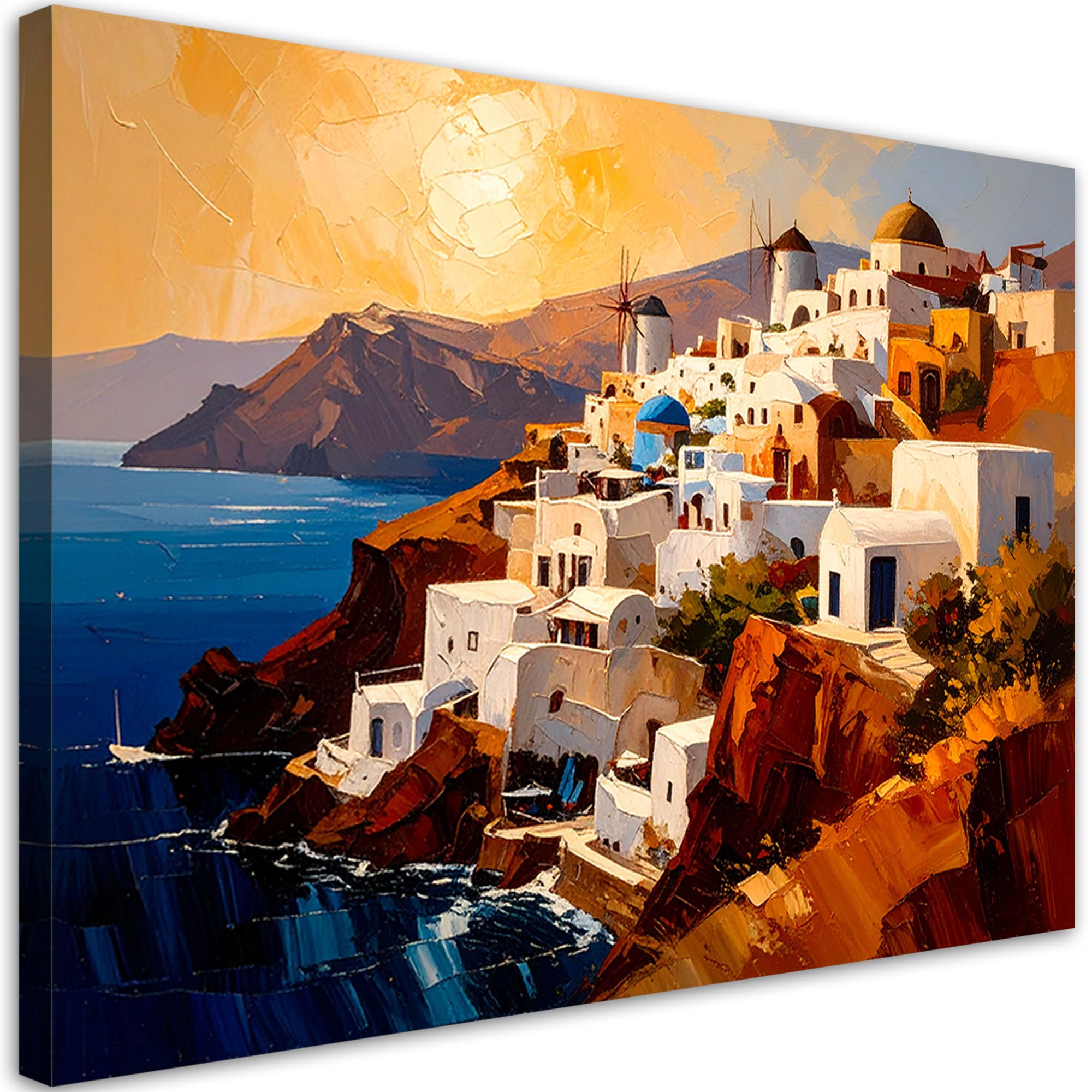 Obraz nowoczesny do salonu, Santorini Grecja Krajobraz 120x80