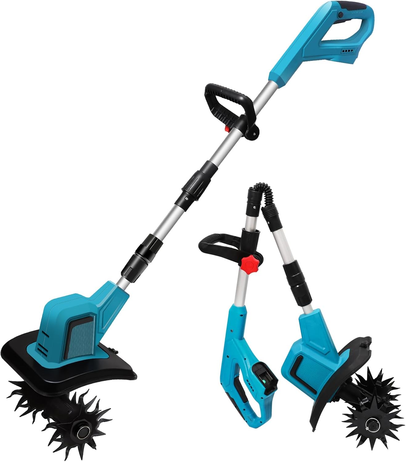 Motoculteur Sans Fil Batterie Makita 18V - Moteur Brushless, Largeur 20cm, Profondeur 15cm - Hauteur Réglable Pour Jardin Et Patio