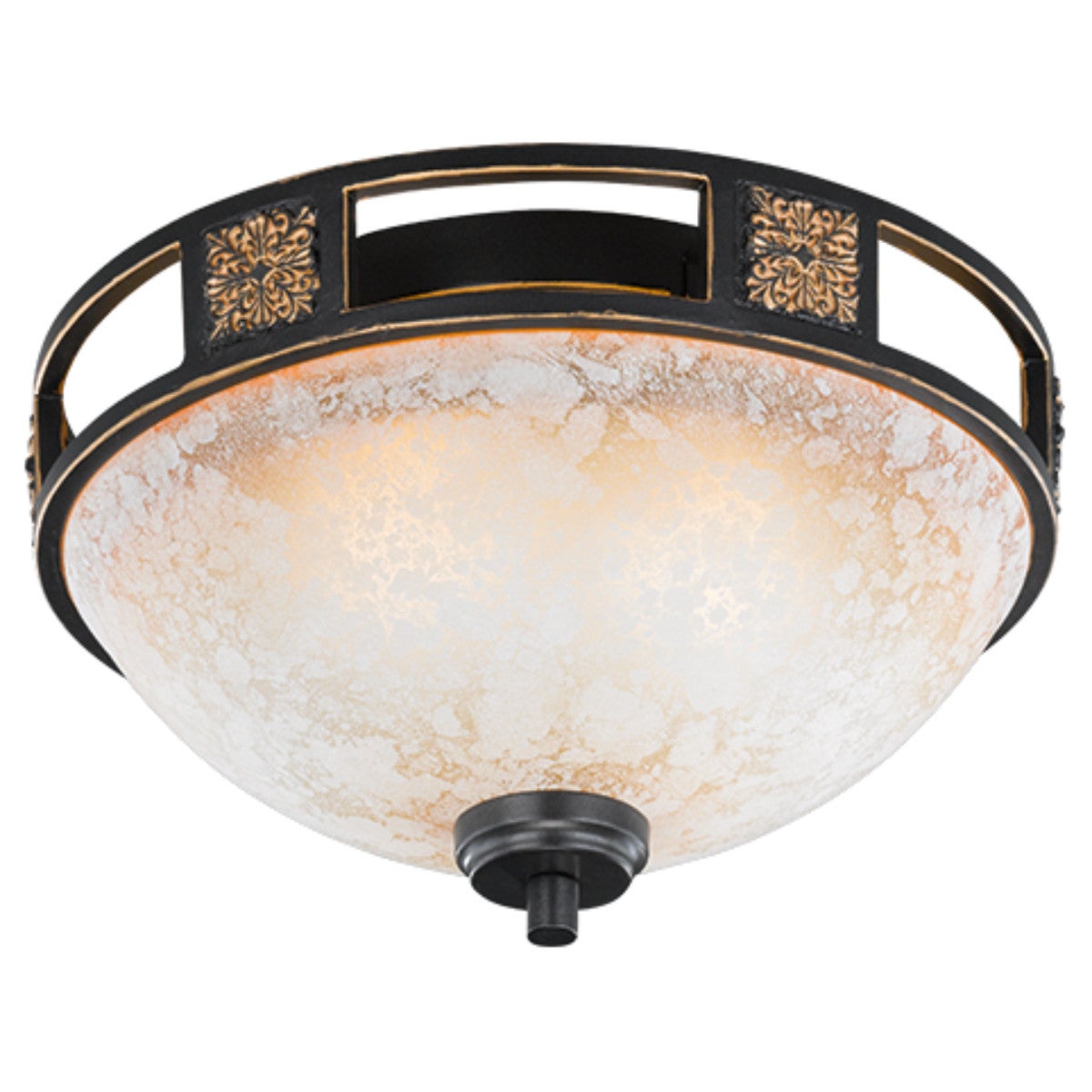 Lampa sufitowa Quinta miedziano-biała-czarna 2xE27x42W retro wym: 20 x 33 x 33 cm metal Trio
