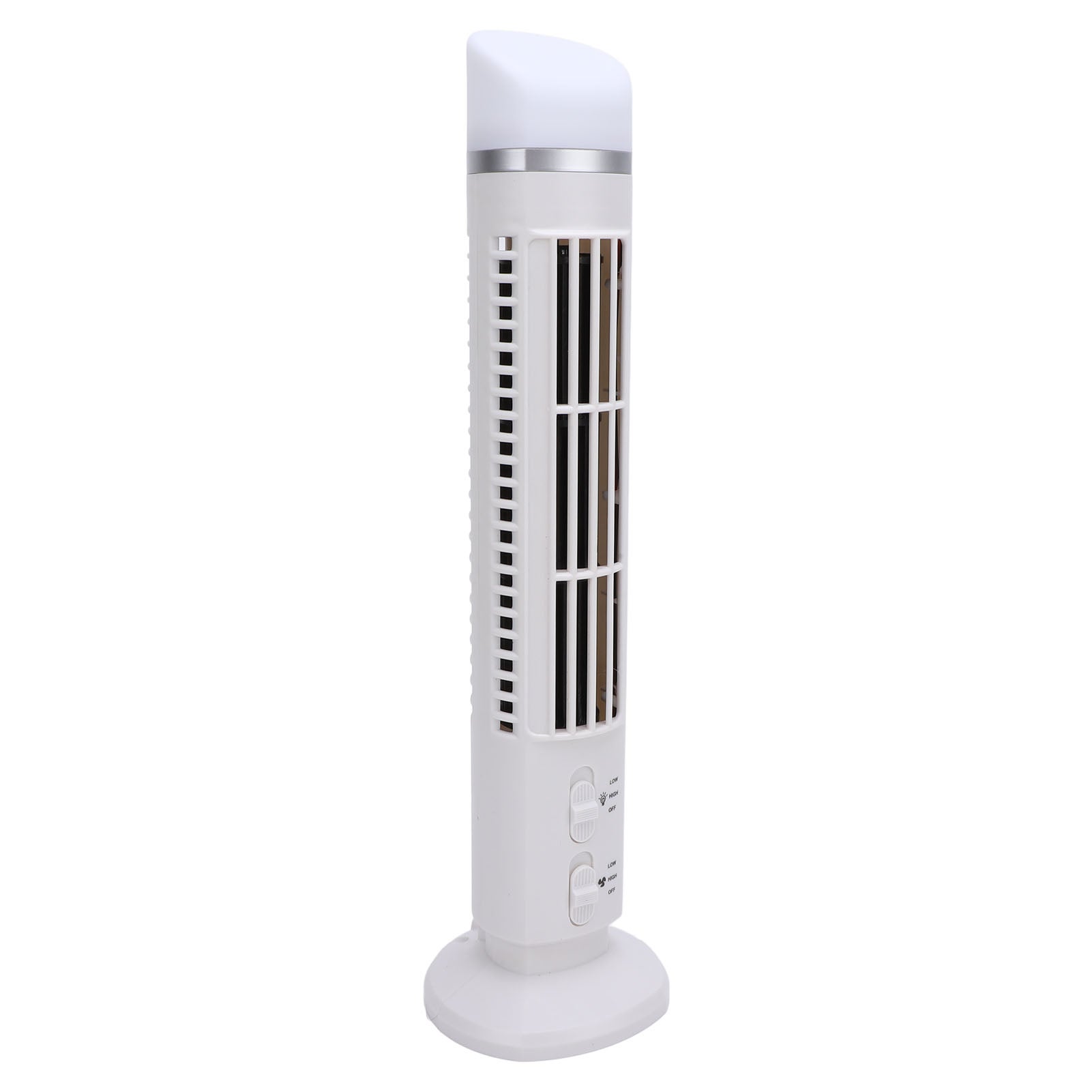 Sans pales Tower ventilateur portable vitesse réglable espace économie USB bureau sans pales ventilateur avec lumière pour maison chambre bureau blanc - 3