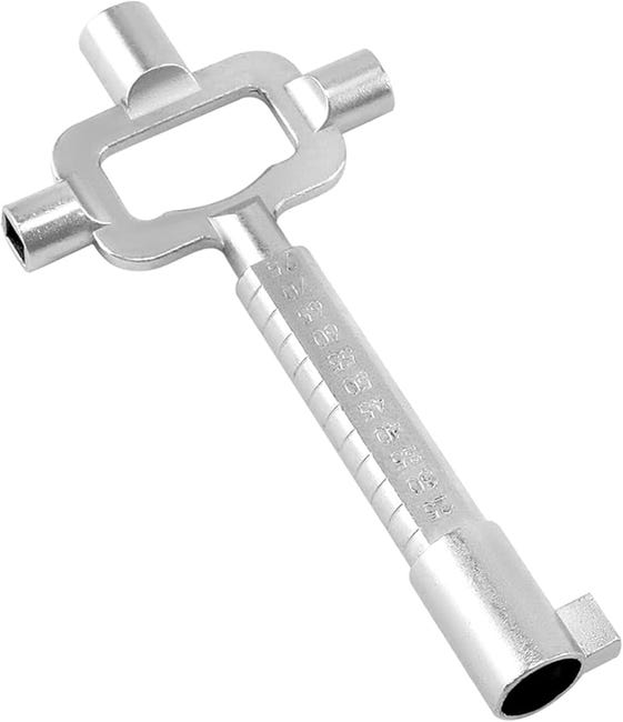 Gvivej Clé De Chantier Universelle, Clé D'architecte, Clé De Chantier Avec Jauge De Cylindre, Clé De Chantier Multifonctionnelle, Pour Ouvrir Serrure à Cylindre Enfichable, Argent Gvivej Clé De Chantier Universelle, Clé D'architecte, Clé De Chantier Avec Jauge De Cylindre, Clé De Chantier Multifonctionnelle, Pour Ouvrir Serrure à Cylindre Enfichable, Argent