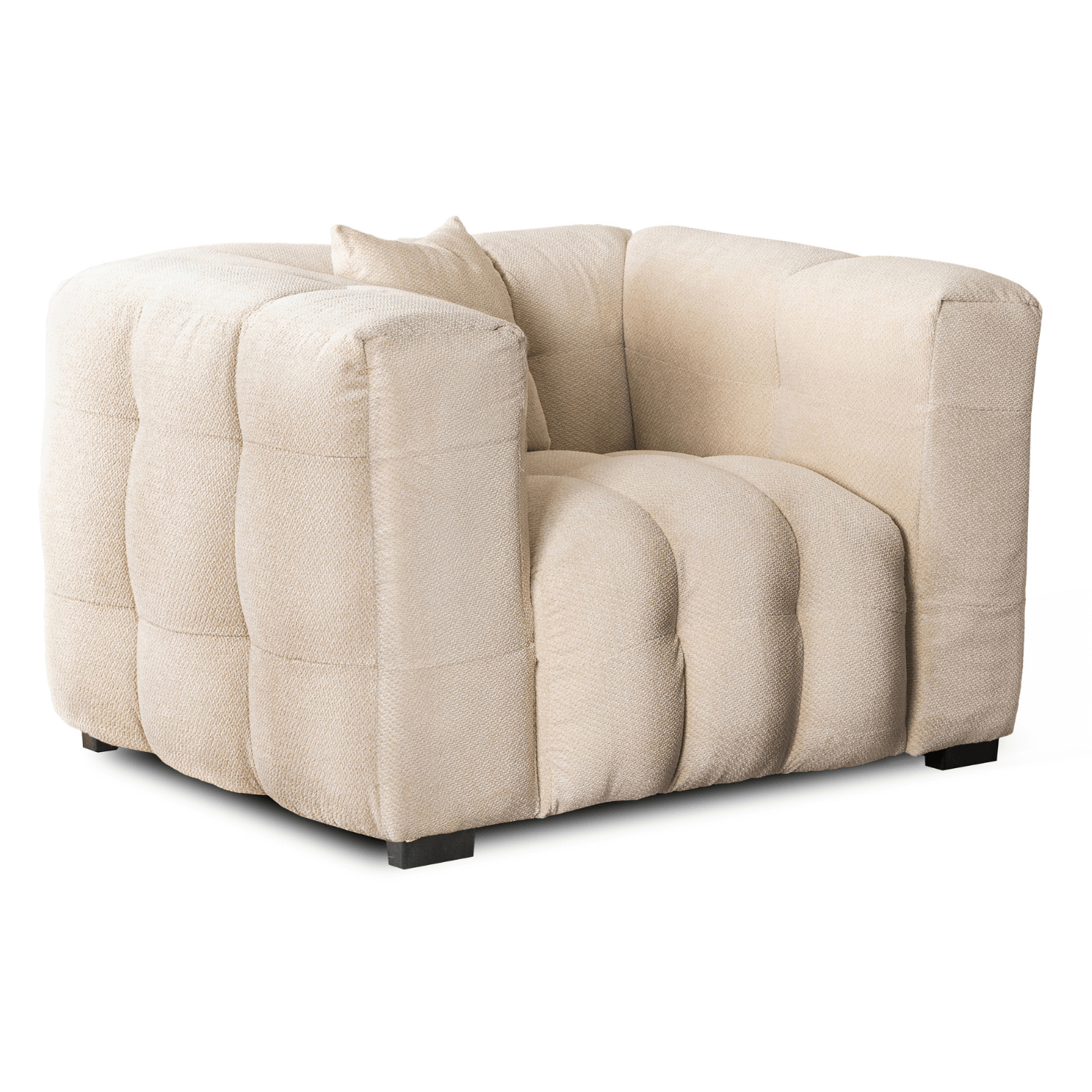 Kanapa Sofa Glamour Jednoosobowa Do Salonu Wygodna Kremowa MODERNO 1S