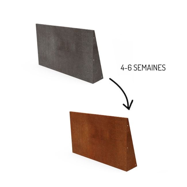 5pcs Mur de soutènement en Métal Acier Corten Premium L.100 x H.60 cm - madecoupesurmesure - 4
