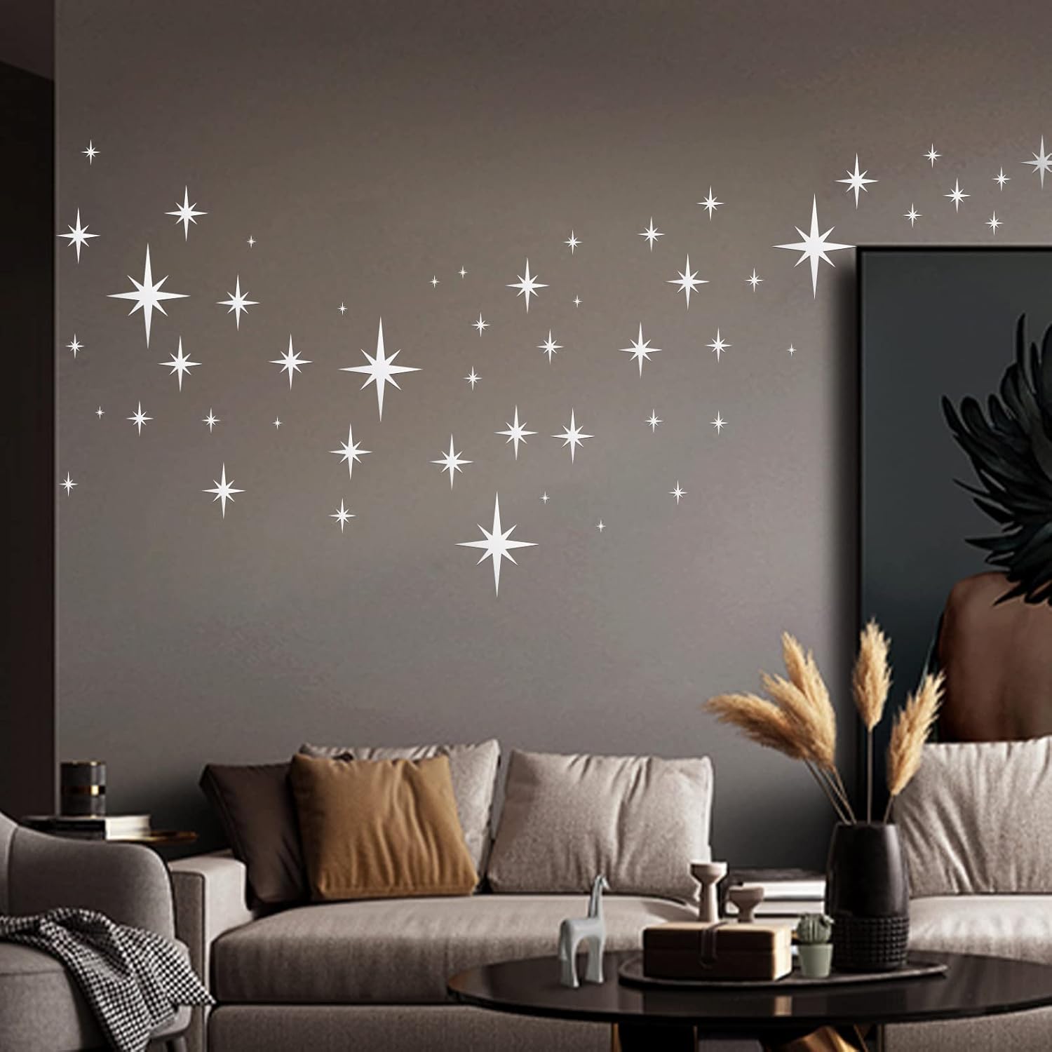 Sticker Mural 3D Romy N260 – Blanc Et Doré – Autocollant Amovible