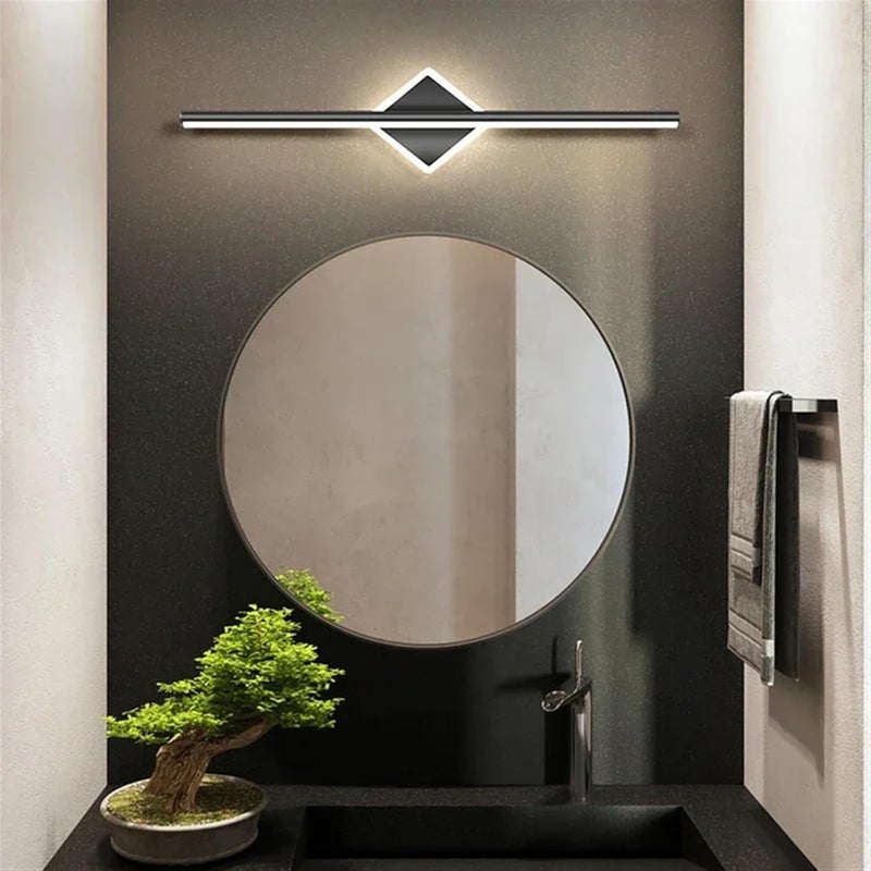 Lampa Lustro do Toaletki z Oświetleniem 60cm - Kinkiet LED do Makijażu 10W, Lampa Lustrzana do Łazienki, Światło ciepłe