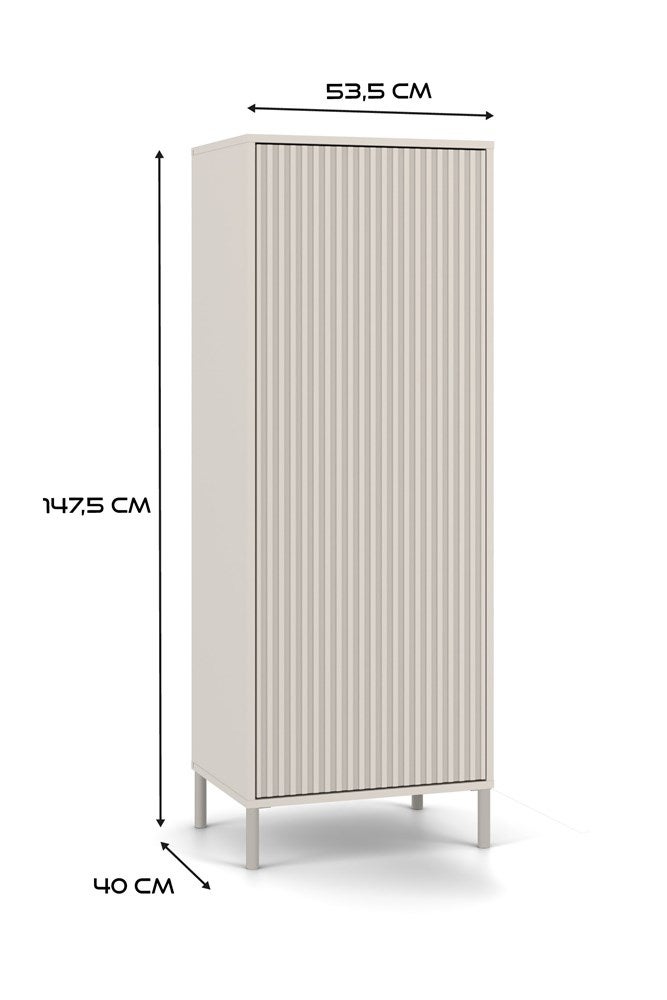 Bibliothèque pour Séjour en MDF Beige H. 147.5 x l. 40 x P. 53.5 cm - 6