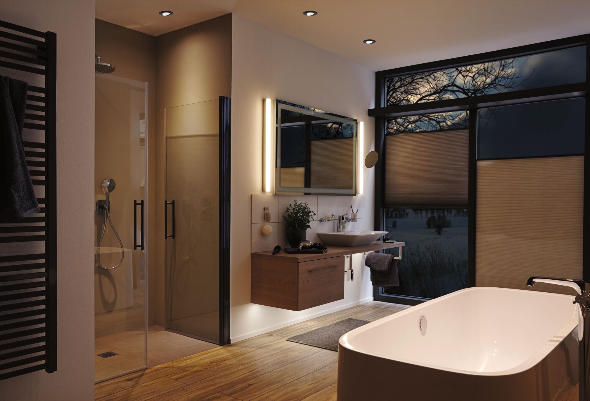 Spot encastré LED Calla Kit de 10 IP65 rond 90mm 30° 10x5W 10x430lm 230V White Switch Noir mat - 7