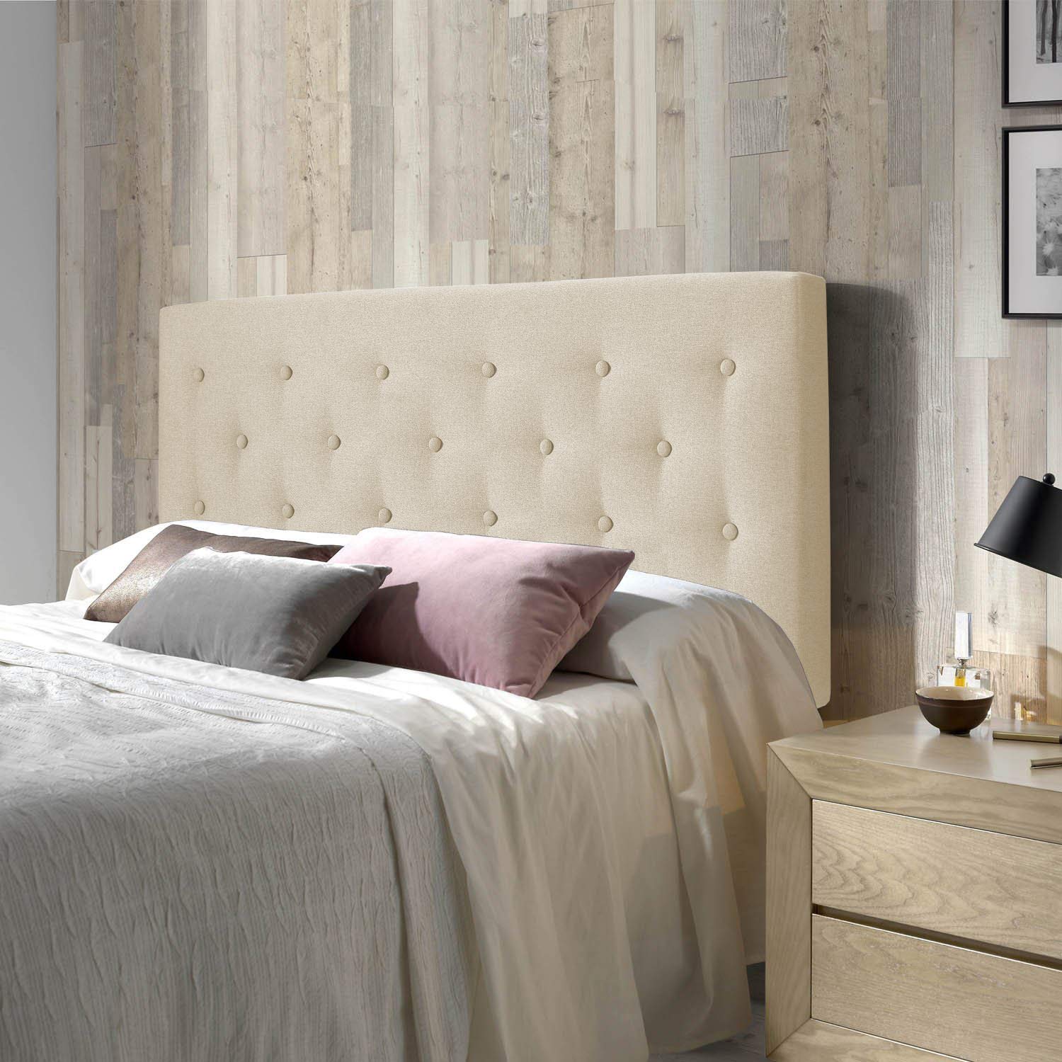 Tête de lit Oslo 150x100 cm, capitonnée Tissu Beige, L'épaisseur de 8 cm - 2