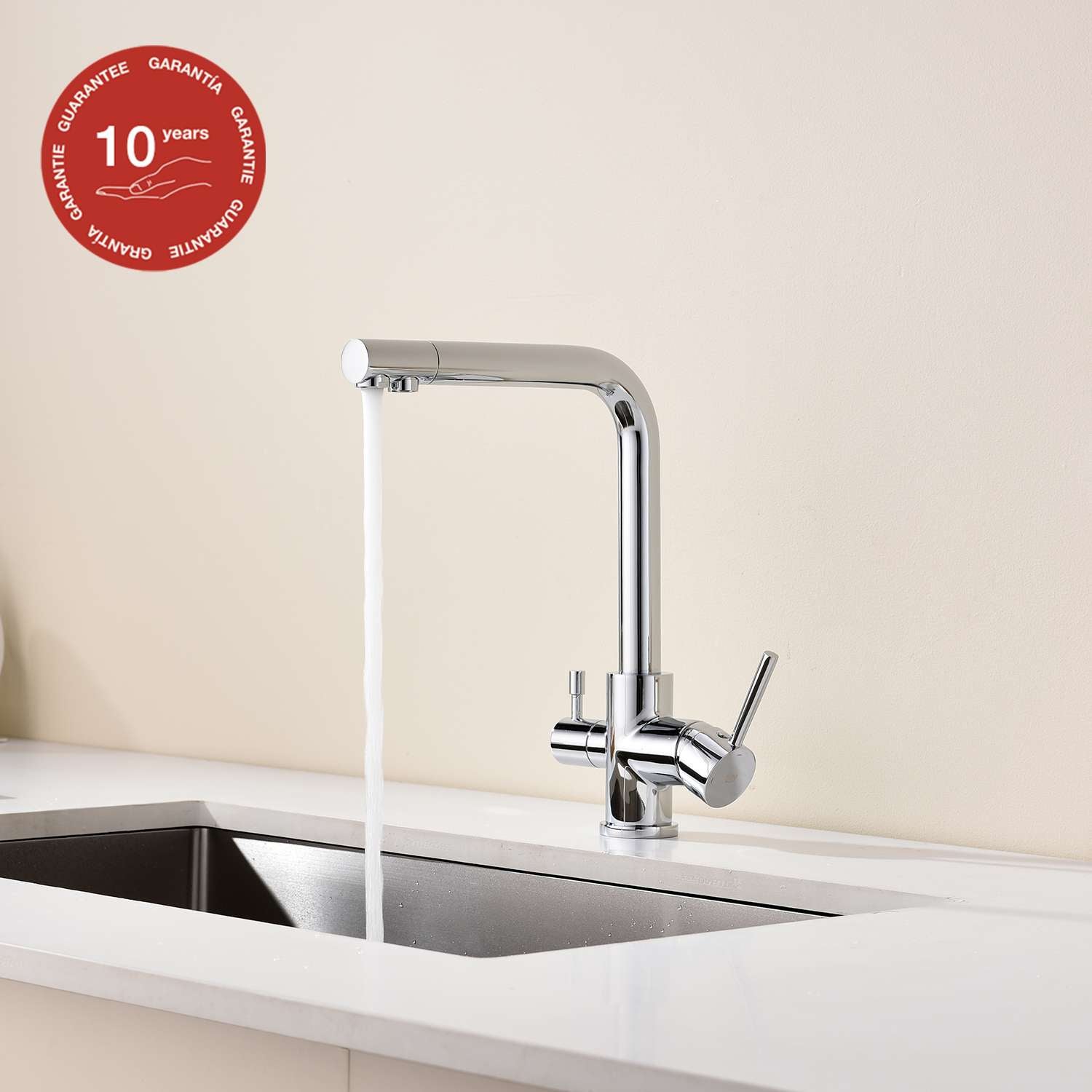 Grifo de cocina monomando ósmosis vías caño alto SKY BATH cromo