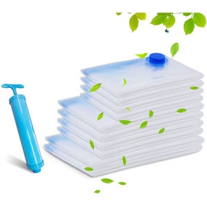 Lot de 10 sacs sous vide réutilisables (100 x 70 cm, 80 x 60 cm