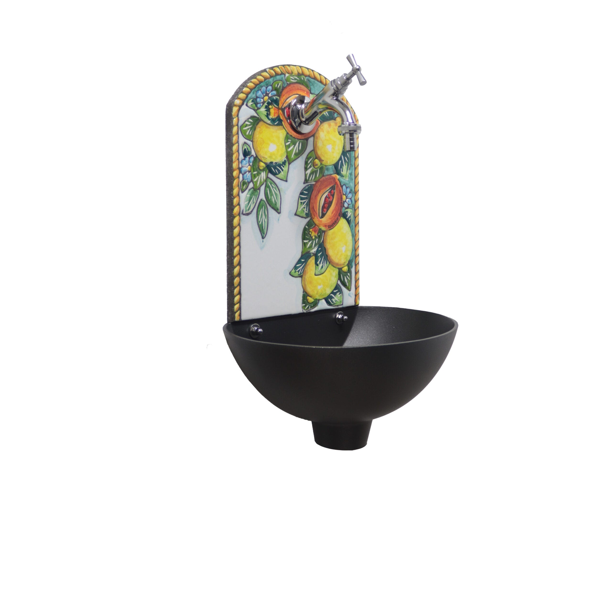 Fontana A Colonna Osiride Per Casa Giardino Colore Grigio Ghisa Con Vasca Con Rubinetto In Ottone A Scelta Brunito Mod147c 84792627 - Foto 2