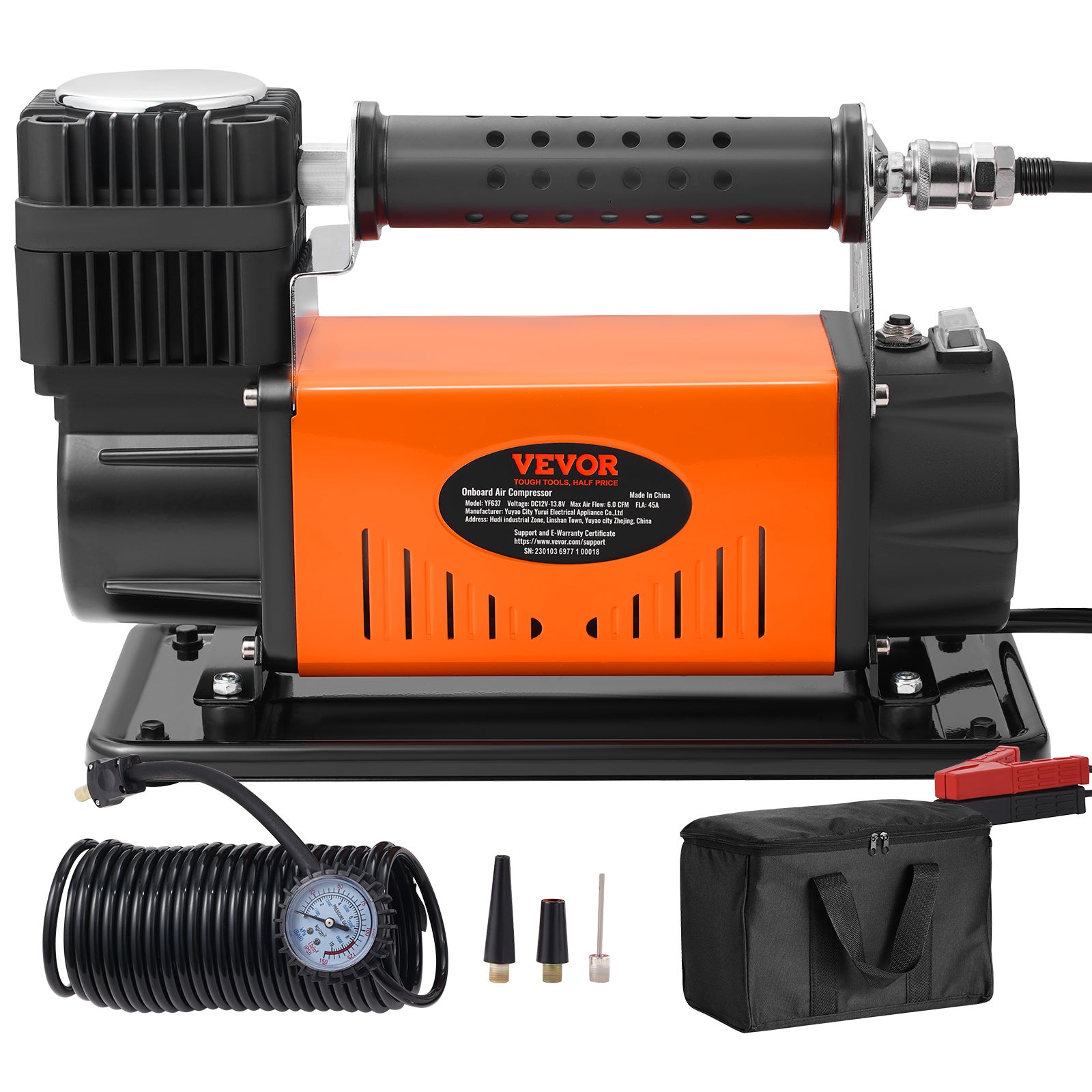 Compresseur a Air VEVOR 12 V 10 bar Gonfleur Pneu Voiture Portable 184 — free download