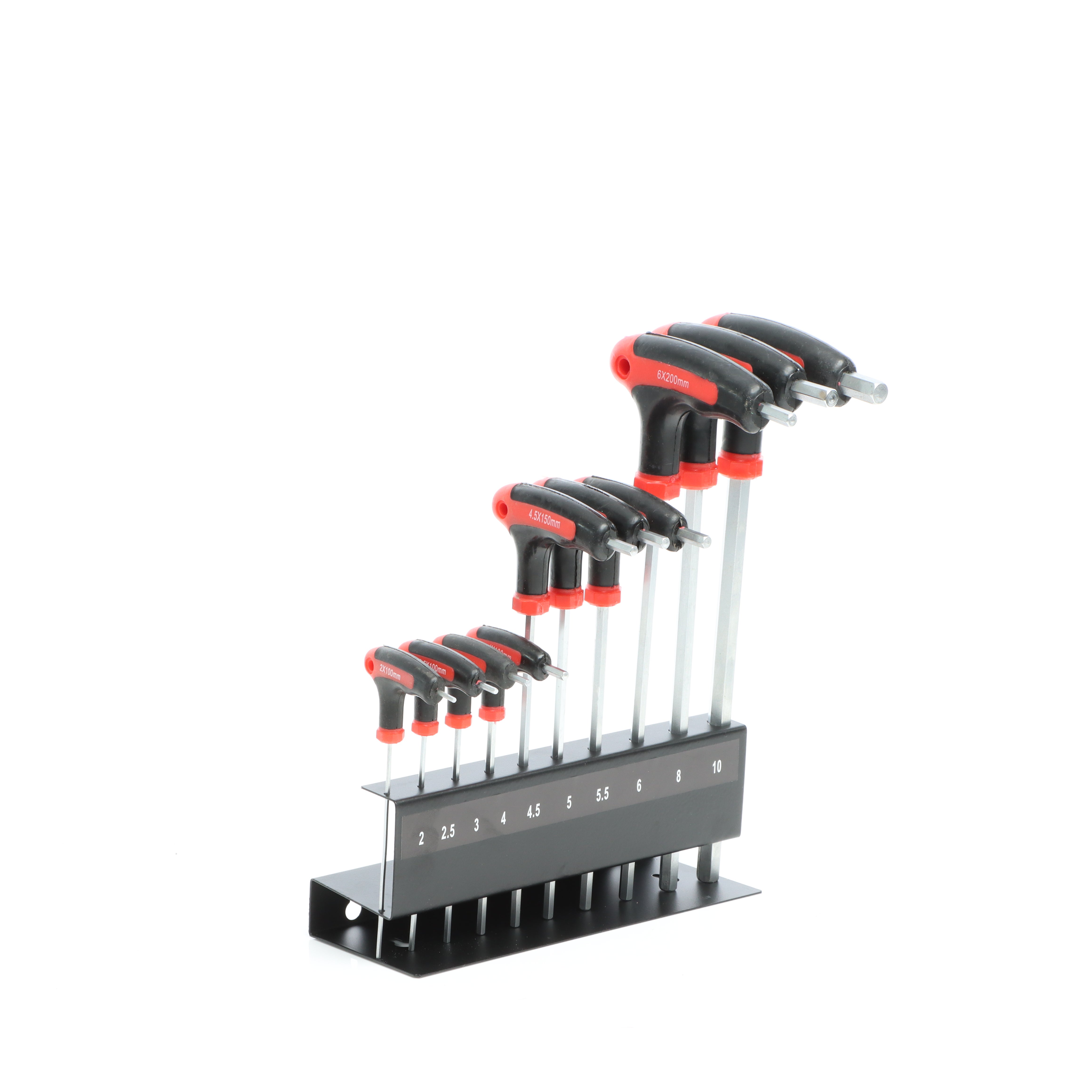 Jeu de Clés hexagonales Mâle avec Support Clé Allen à Six pans Poignées en forme de T Kit 11 pièces - 2