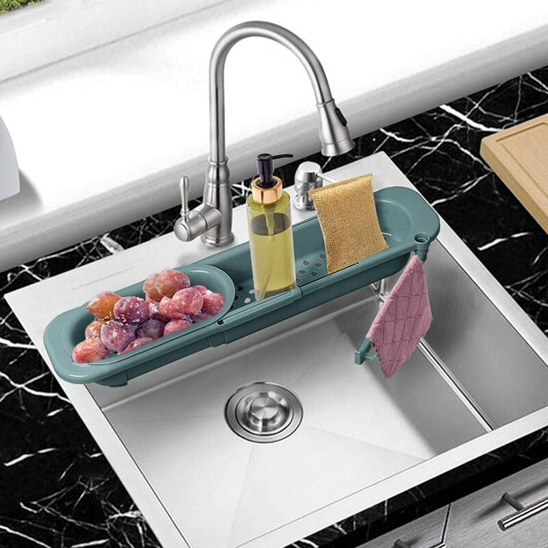 Porte-éponge à Ventouse Pour évier - Support Inox Avec Drainage, Pour éponges, Brosses, 11x6x6 Cm