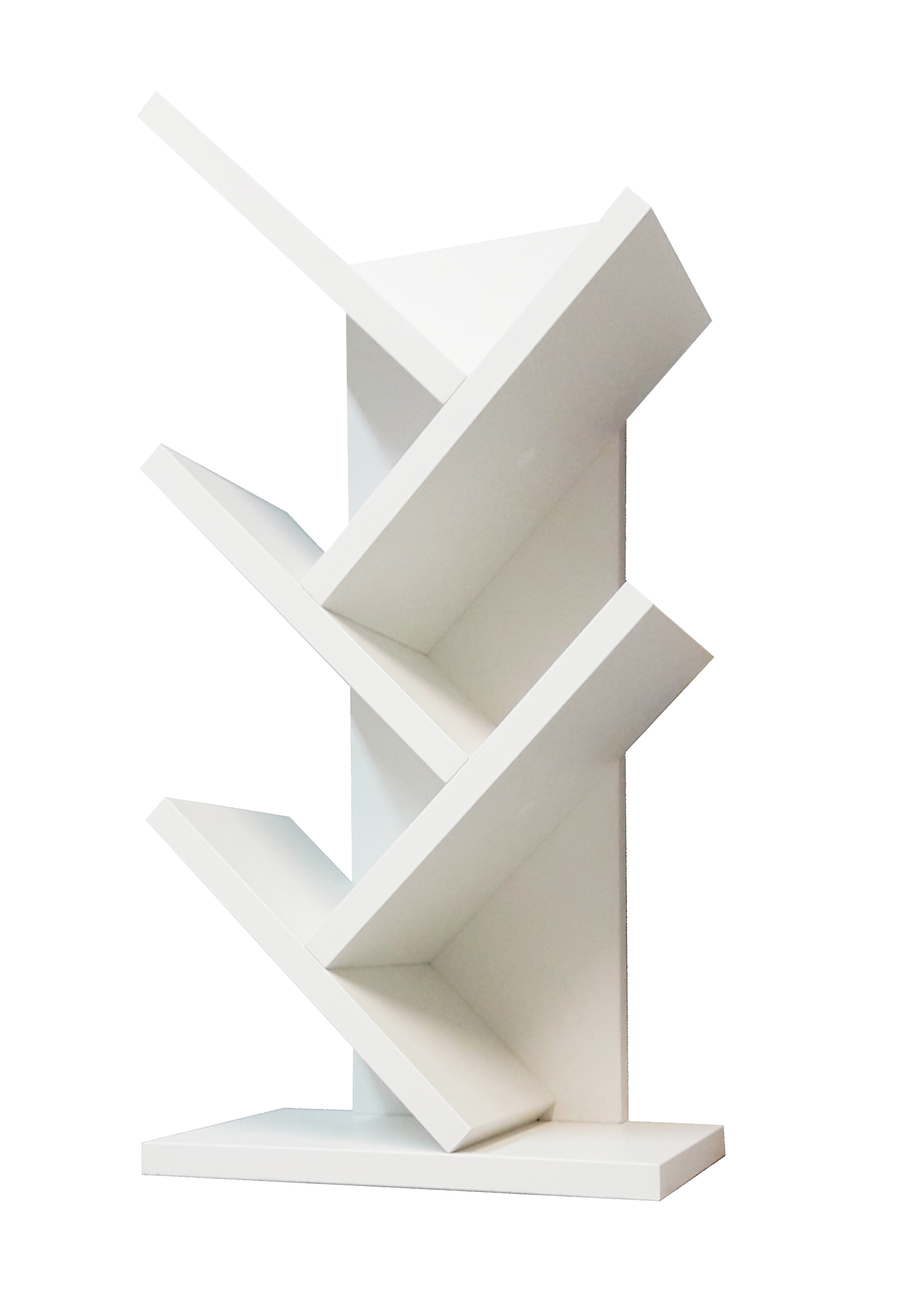 Árvore de mesa para estantes de madeira Mod. Livraria. Biblioteca. Henor. 30x61x18 cm. Branco - 2