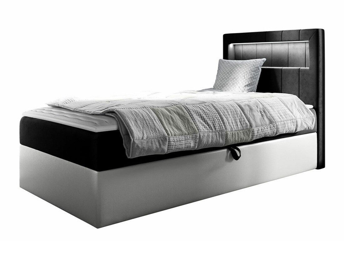 Letto continentale Baltimore 166, Continentale, Singolo, Grigio