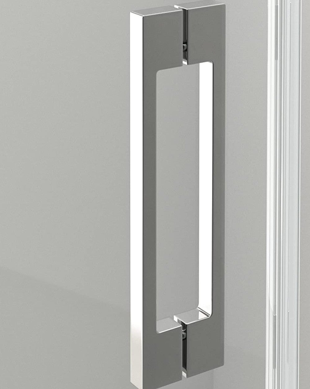 Parete doccia scorrevole rettangolare | Anteriore 160 - Laterale 90 cm | Box doccia | Vetro 6mm Anticalcare 195cm Altezza | Cromo Trasparente - 5