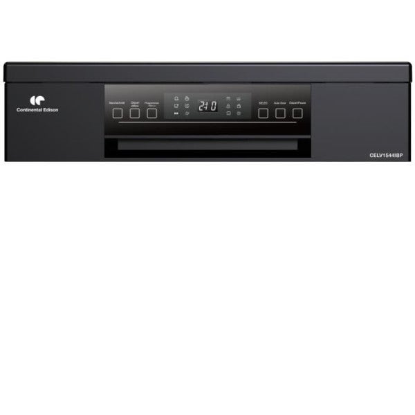 Lave-vaisselle pose-libre - CONTINENTAL EDISON - CELV1544IBP - 15 couverts - Inverter - 60 cm - 42 dB - Noir mat - 2