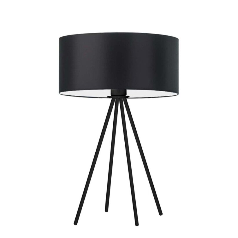Lampka nocna na biurko lampa biurkowa LED z abażurem walec 30cm SOLARIS