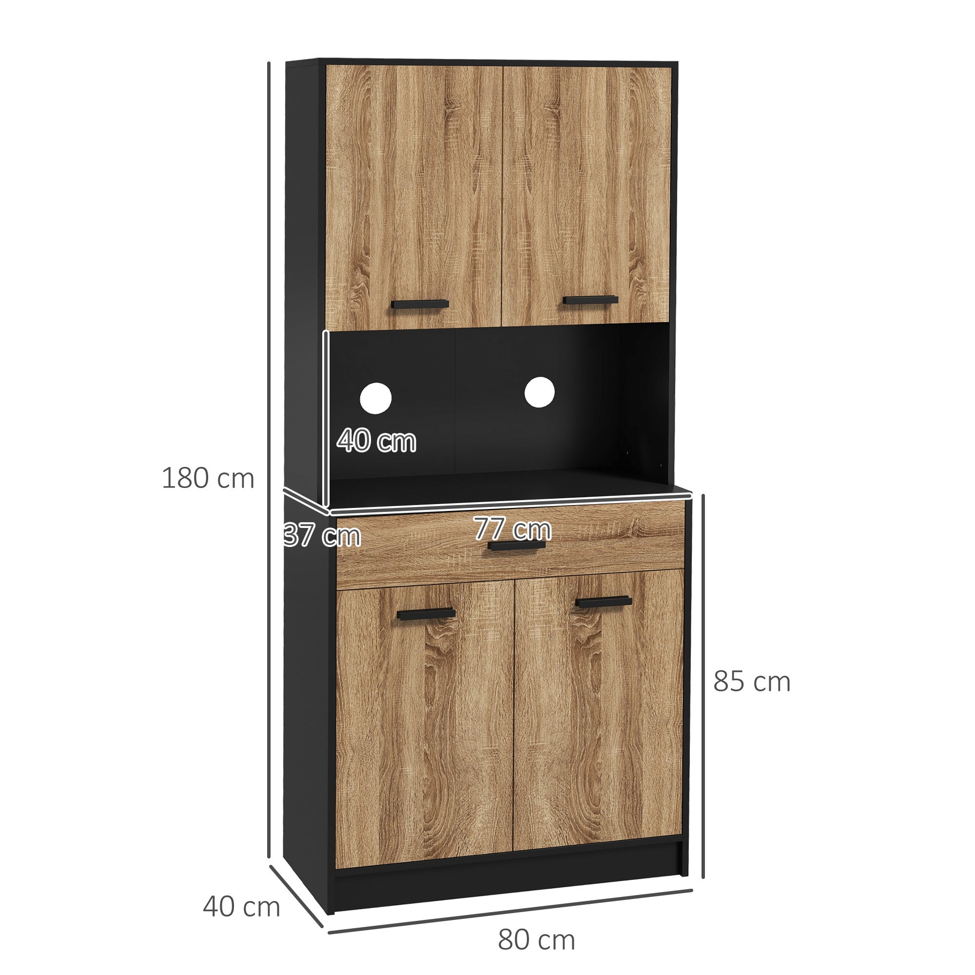 Armoire de cuisine panneau de particules HOMCOM - 3