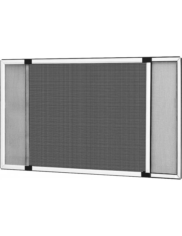 Mosquitera extensible de aluminio blanco 70x100-190cm, Mosquitera fija extensible color Blanco adaptable a ventanas, anti-insectos