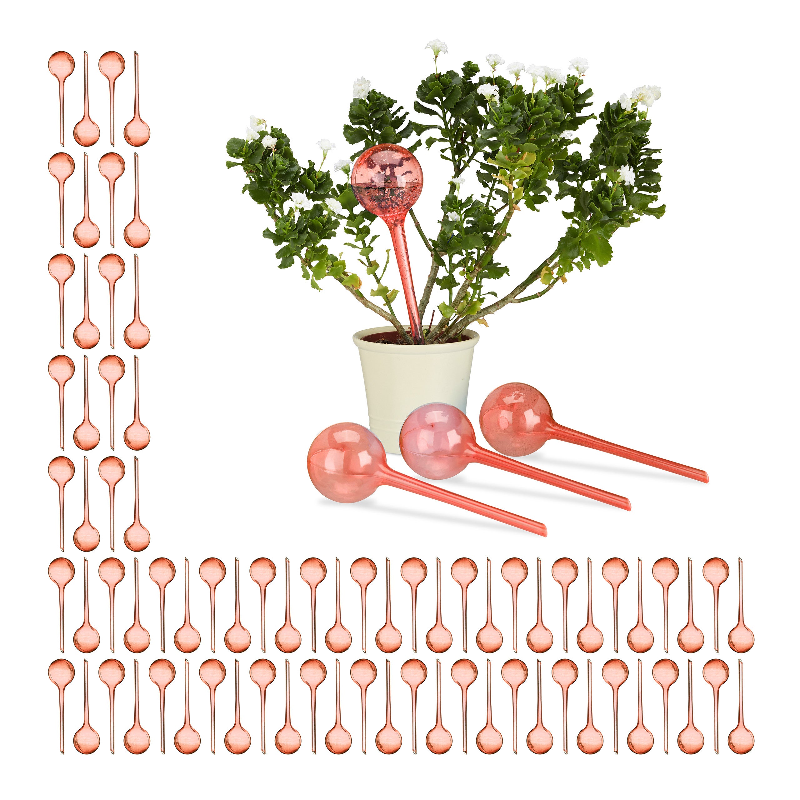 Arrosage Plante Vacances Lot De 12 Globes D'Arrosage Relaxdays - Distributeur D'Eau Autonome Pour Plantes - 250 Ml - Jusqu'à 2 Semaines Arrosage Plante Vacances 1 Mois