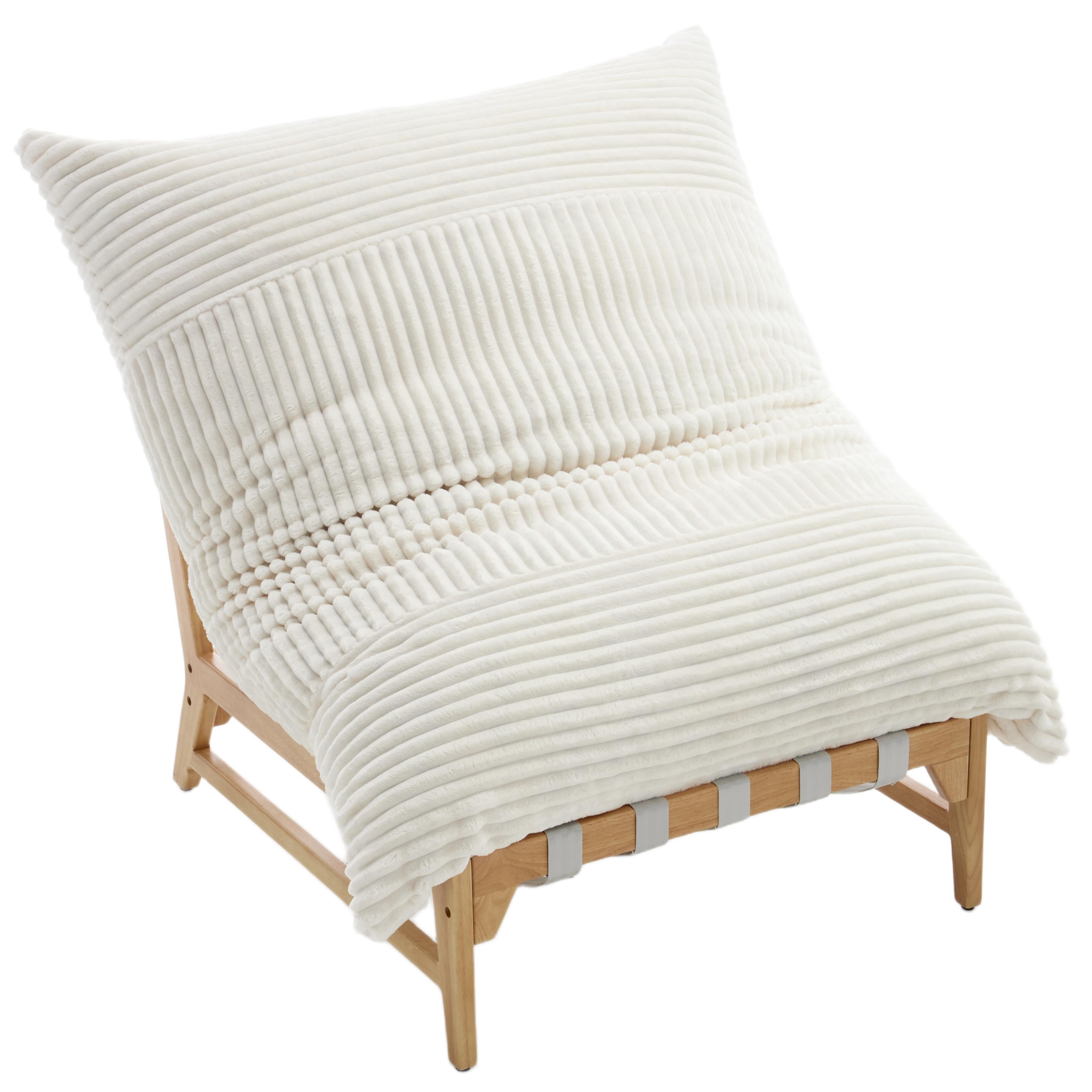 Fauteuil Lounge XXL, Velours Côtelé, Chaise Ergonomique, Fauteuil Salon, 114x117x94cm, Beige - 2