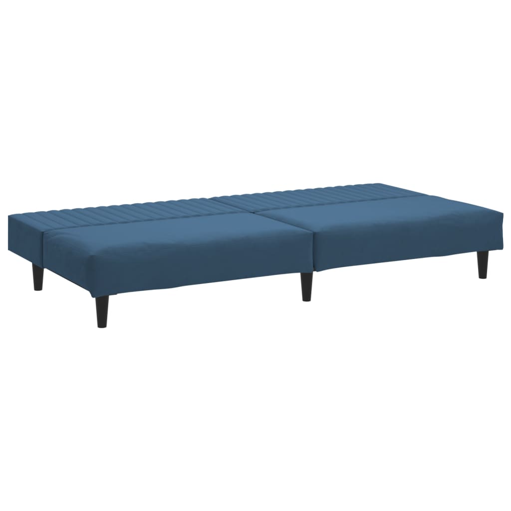 Canapé-lit | Lit simple | Canapé convertible à 2 places Bleu Velours CFW69575 - 5