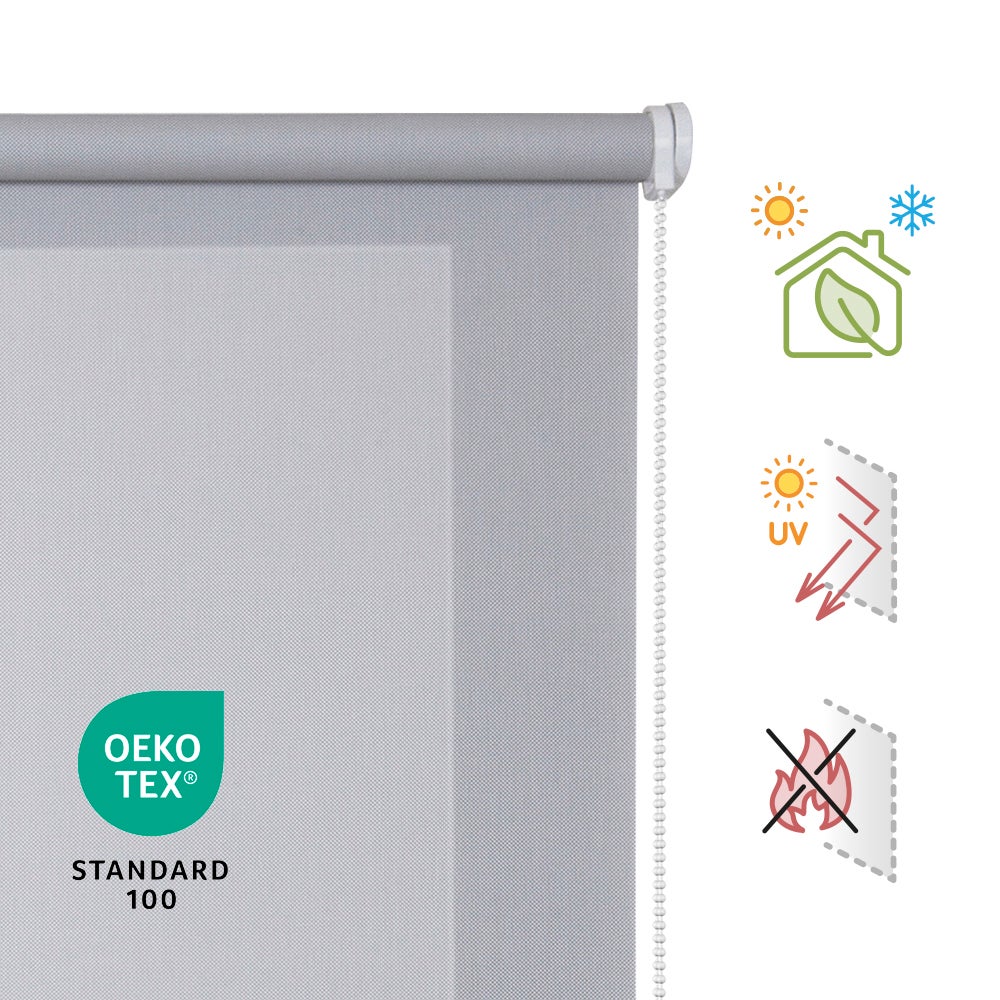 Estore rolo Screen - proteção solar e térmica Cinzento 140x250 cm - 4