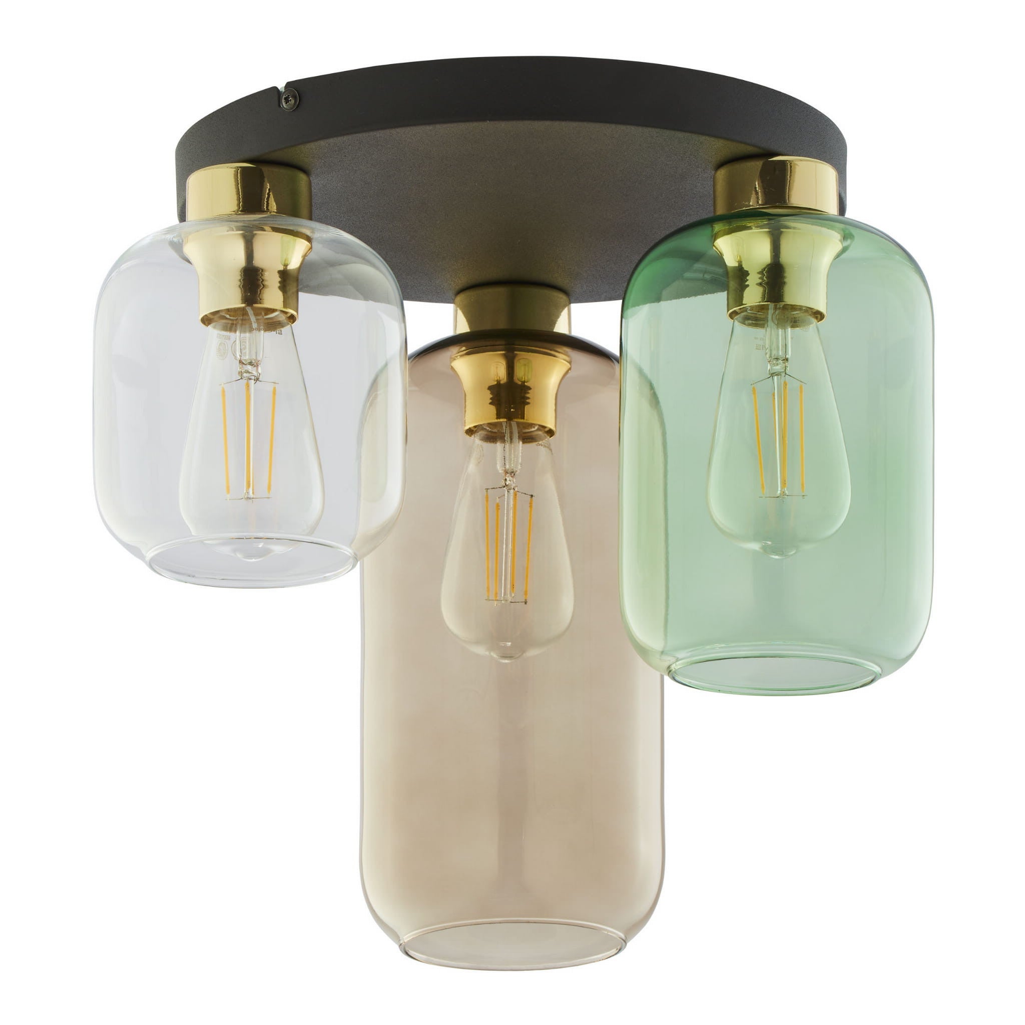 Lampa sufitowa wisząca Marco czarna-multikolor 3xE27x15W wym: 33 x 44 x 44 cm metal TK Lighting