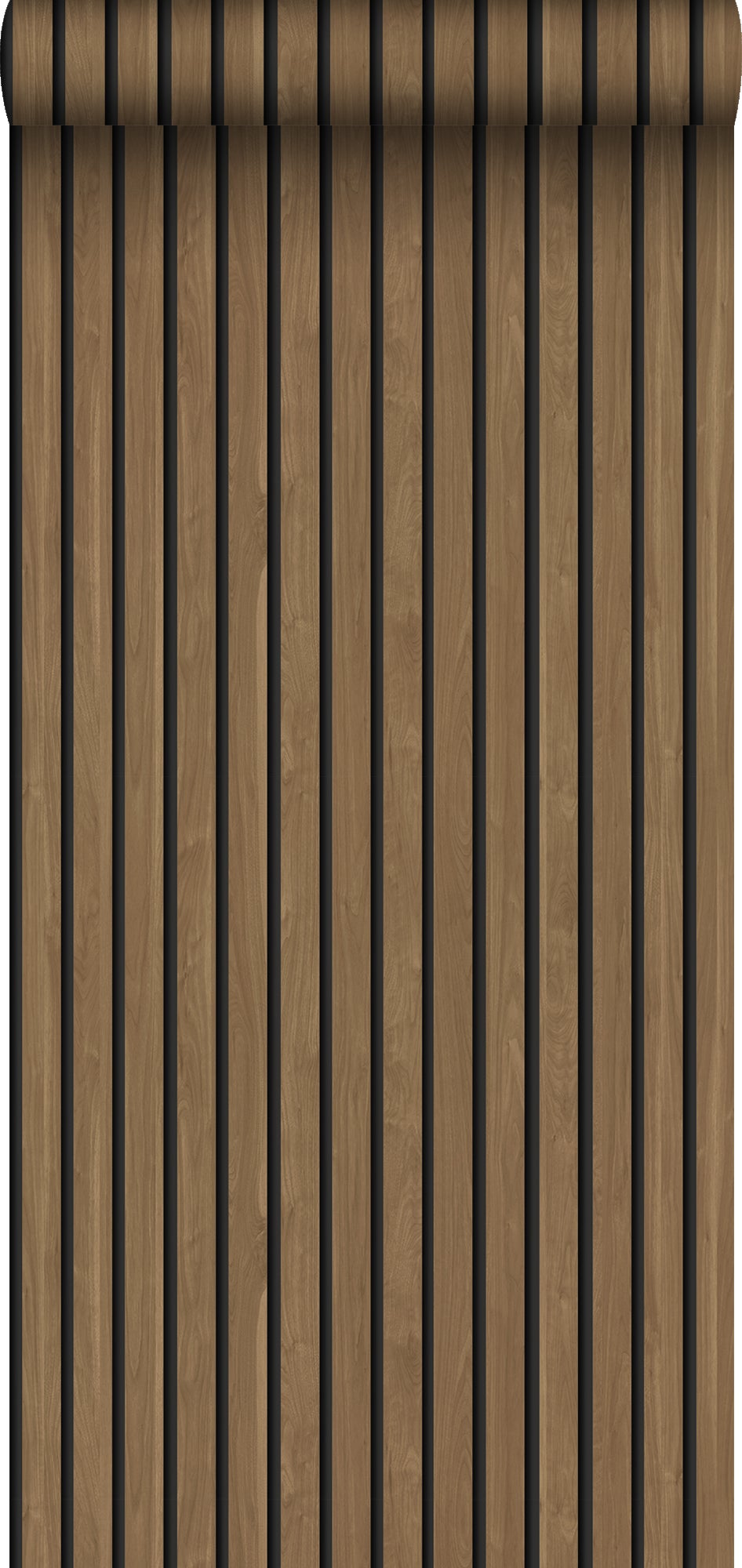 Tapeta drewniane panele ścienne 3d brązowym - 53 cm x 10.05 m - ESTAHOME