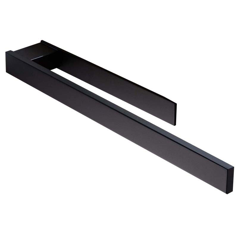 Toallero de pared de acero inoxidable Toallero de baño negro - 39cm - 2