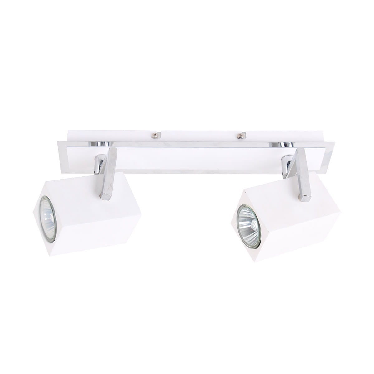 Lampa sufitowa wisząca Mateo biała chromowana 2xGU10x35W listwa wym: 32 x 9,5 cm metal Italux