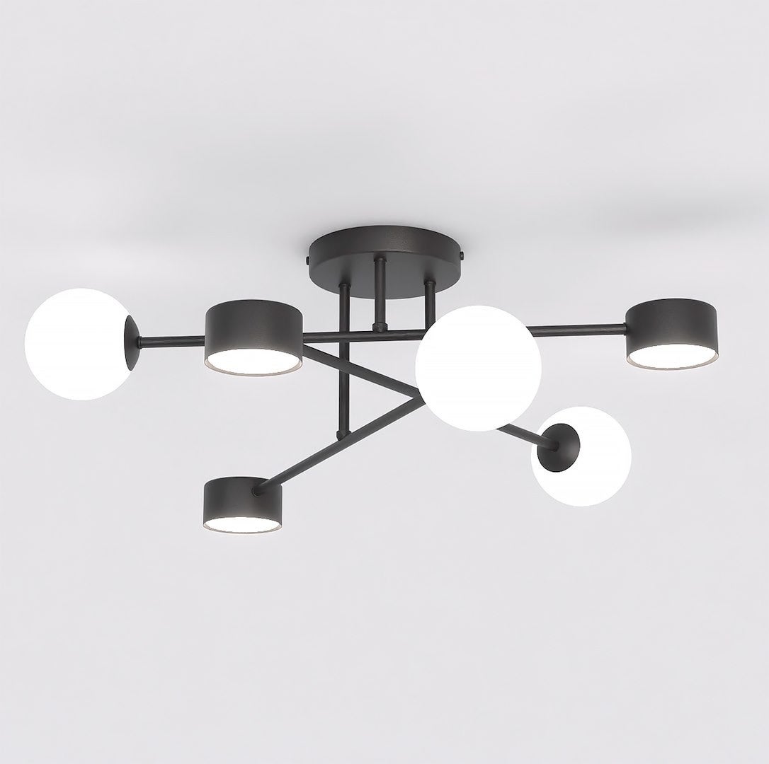Lampa wisząca HOLON czarno-biała 6xGX53+G9x10W metal wym:23x62x60cm IP20 Emibig