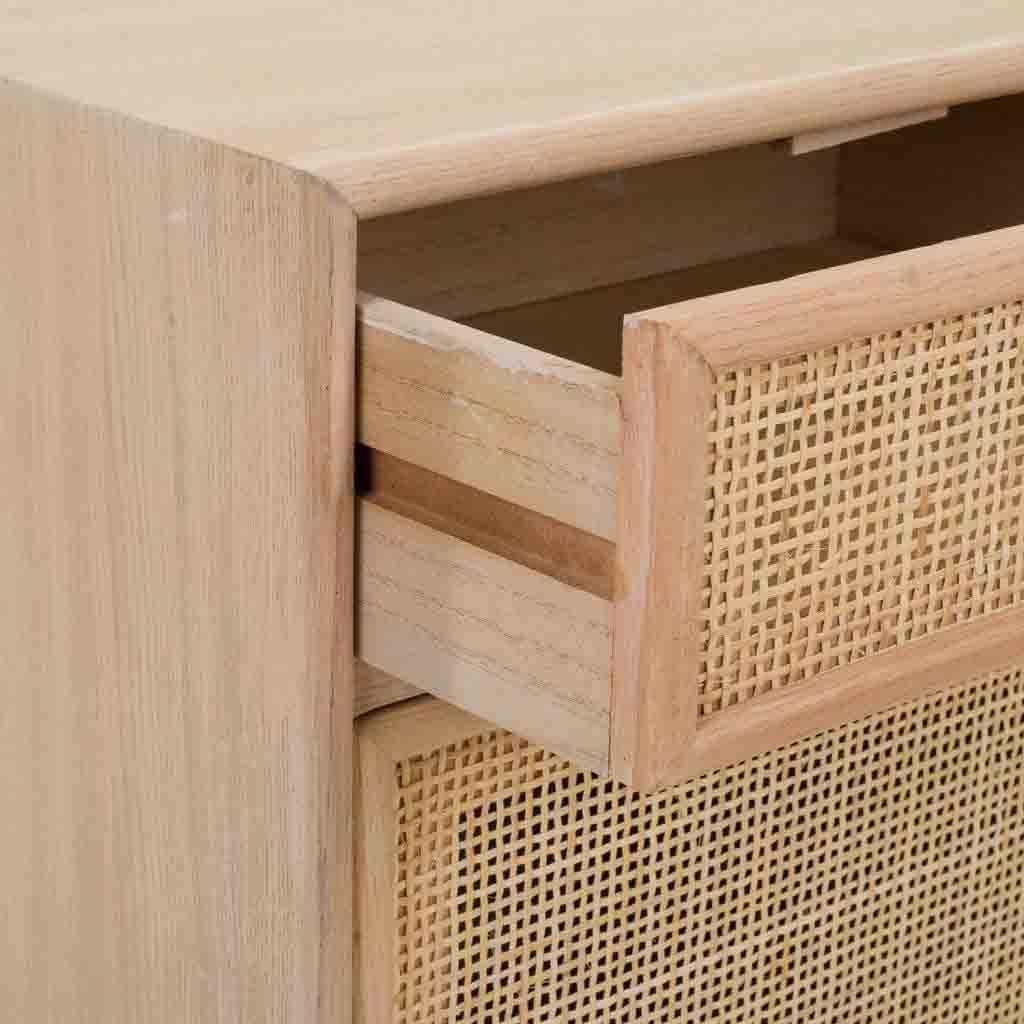 Table de chevet En Bois Et Grille Marron 42x36.5x71h - 7