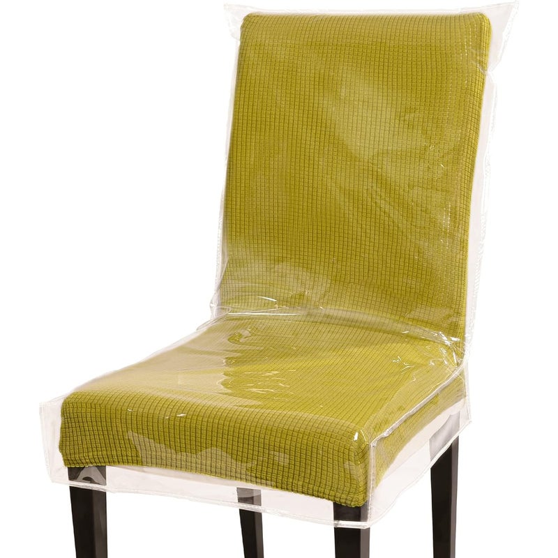 Zestaw 4 plastikowych pokrowców na krzesła do jadalni, 53*45,7*58,4 cm, odpornych na plamy, wodoodpornych i łatwych do czyszczenia