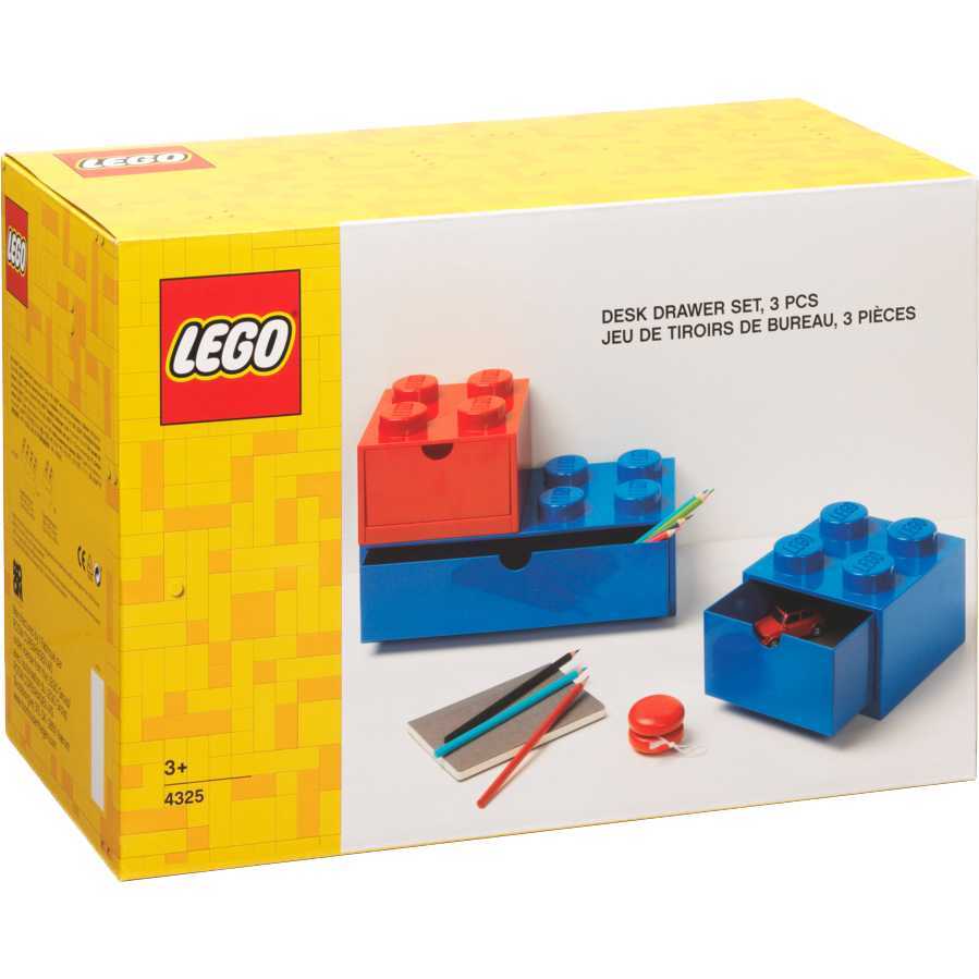 Cassettiera da scrivania color mattone, set da pezzi LEGO